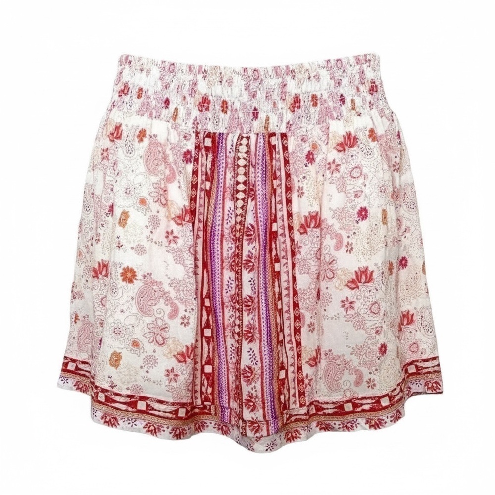 Jennyfer Lined Light Airy Summer Skirt w Wide Elasticized Waistband